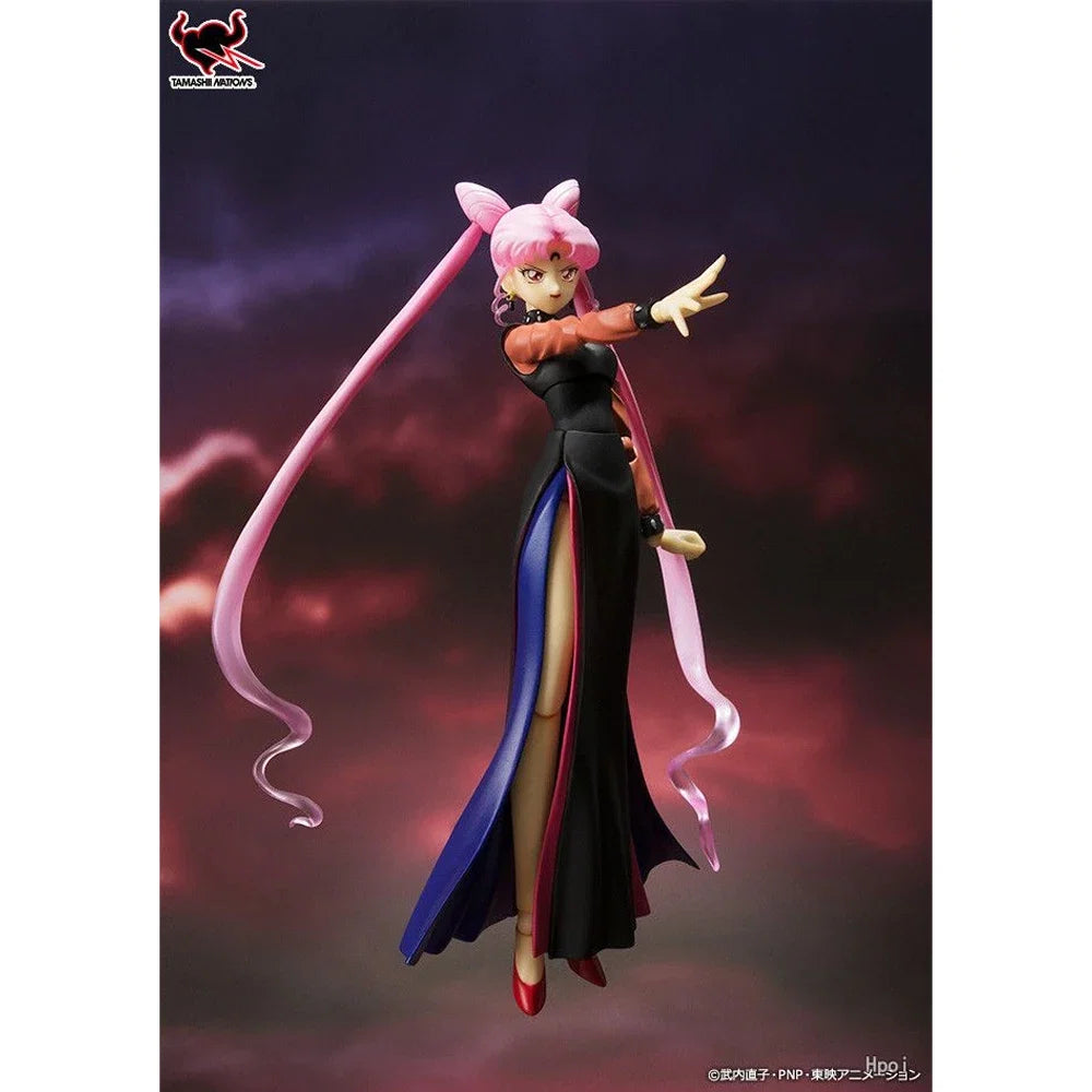 100% Authentic In Stock Bandai S.H.Figuarts Pretty Guardian Sailor Moon Crystal Season III Black Lady Anime Action Figure