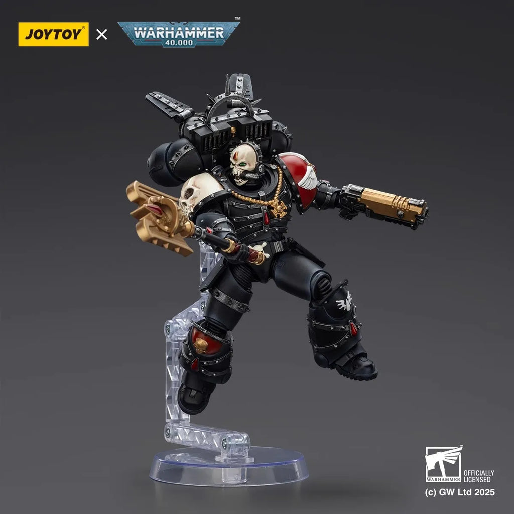 JOYTOY Warhammer 40K 1/18 Scale Blood Angels Lemartes With Jump Pack,Blood Crozius And Absolver Bolt Pistol Figurine Model Toy