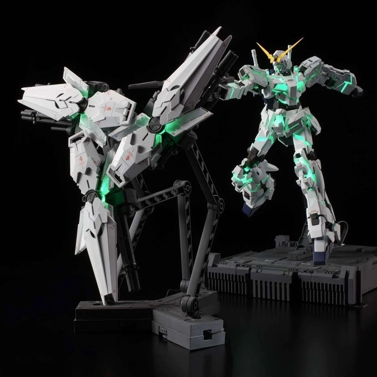 New Shenshou Model 1/100 Mgex Unicorn Assembly Model Kits Action Figure Have Light Group And Base Collect Ko Unicorn Statue Gift