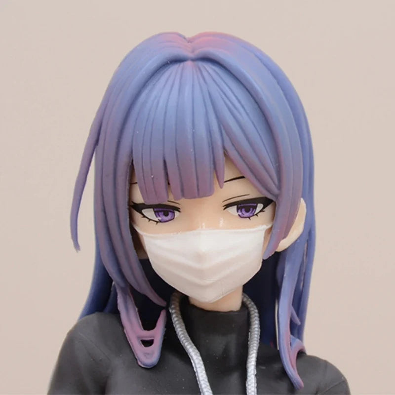 24cm Masked Girl Yuna Illustration Biya Painter Manga Figure Model Statue Boys Collection Desktop Decoration Ornament Toys Gifts