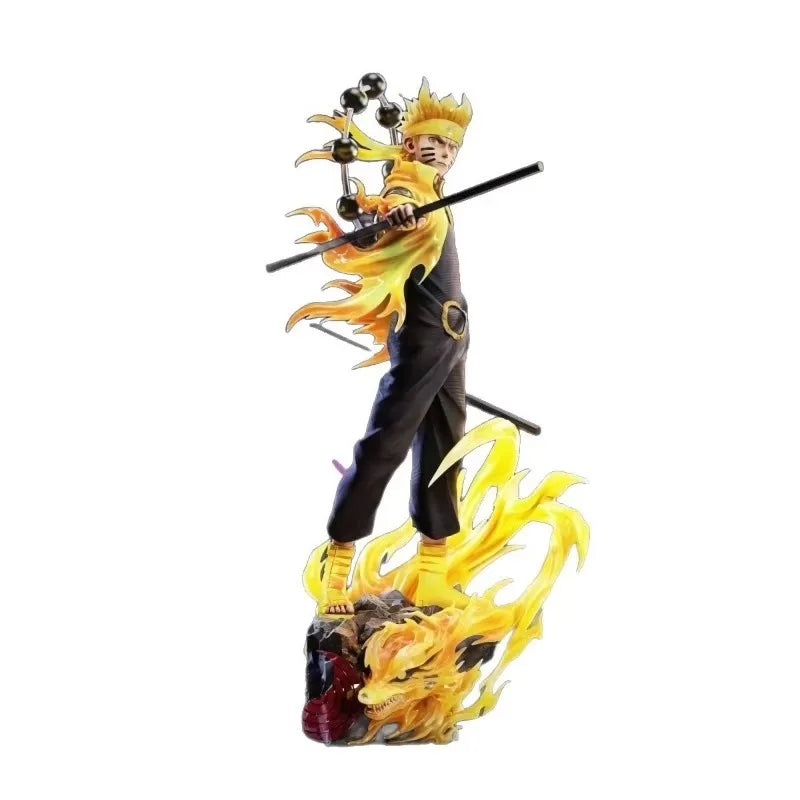 30cm Naruto Shippuden Figurine Naruto Uzumaki Uchiha Sasuke Japanese Anime PVC Action Figure Toy Statue Collection Model Doll