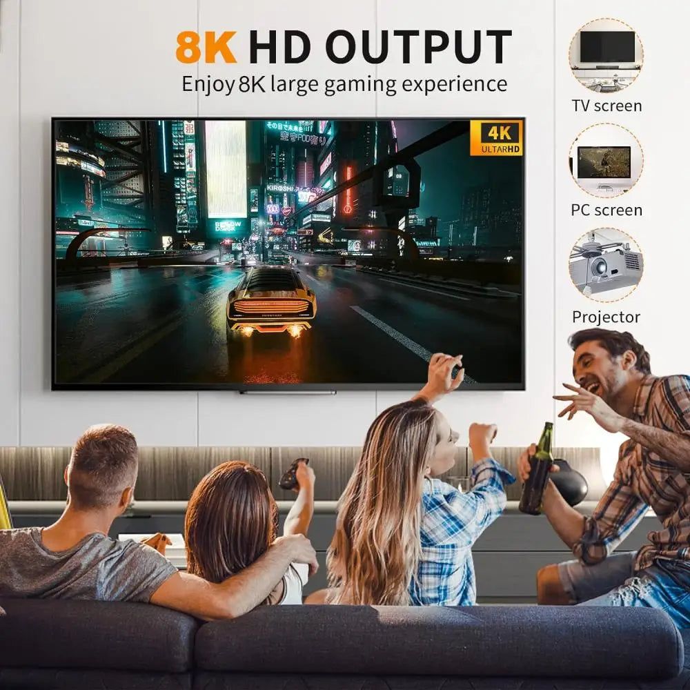 4K Retro Video Game Console S905X4 Retro Monster Game Box Built-in 48000 Games For PSP/PS1/Sega Saturn/SNES Android 11.0 TV Box