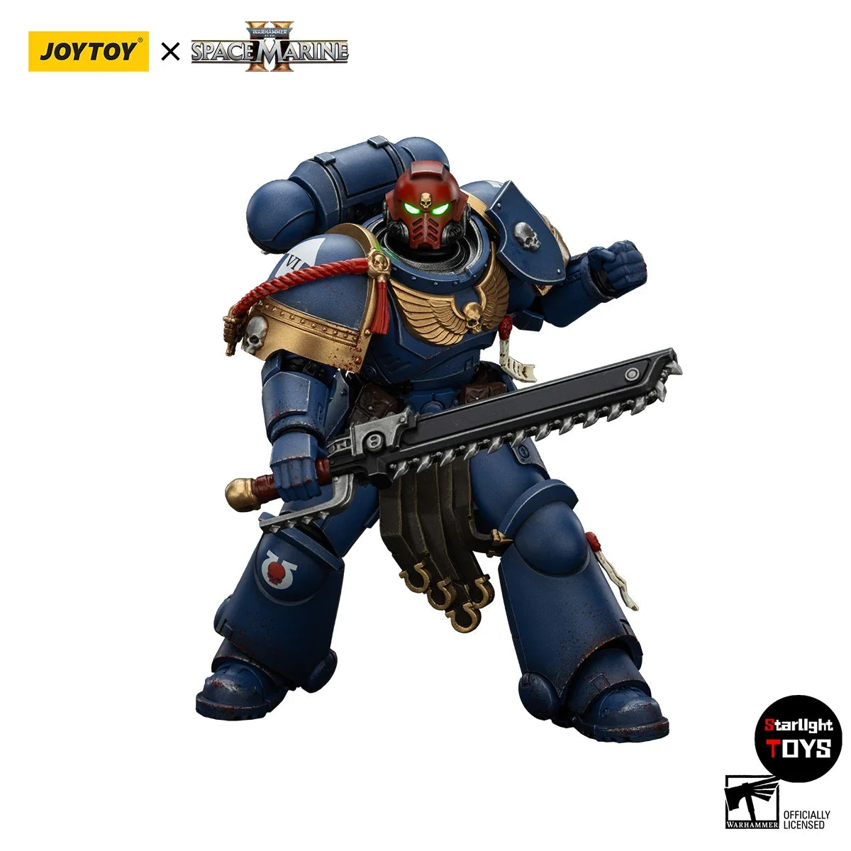 JOYTOY 1/18 Action Figure Warhammer 40K Ultramarines Lieutenant Titus Sergeant Gadriel Brother Chairon-Collectors Edition Model