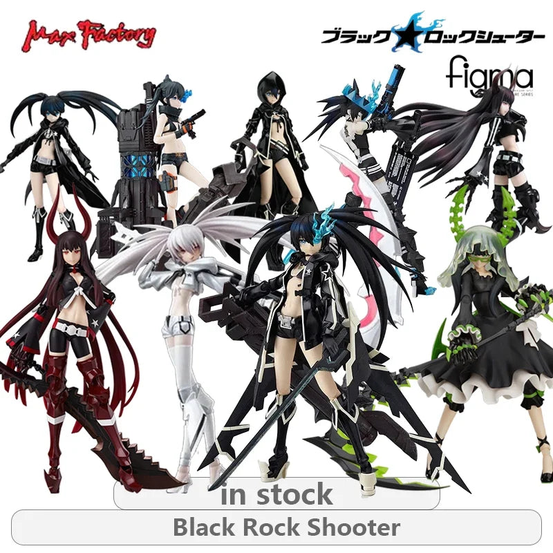 Max Factory Original FIGMA Black Rock Shooter  Series SP041 Black Rock Shooter\SP040 BRSB Anime Action Figure Model Toys