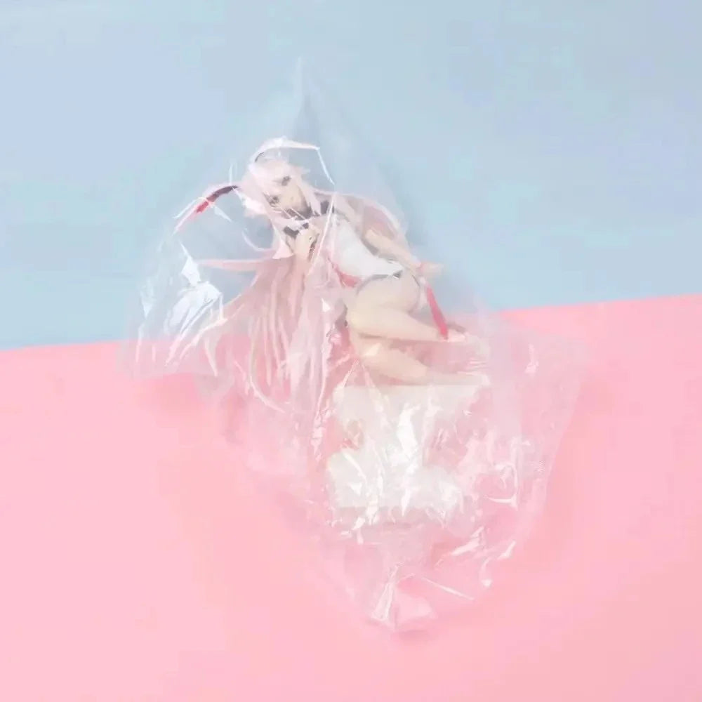 19CM Game Anime MmiHoYo Figure Yae Sakura Pink and White Sexy Cheongsam Seated Model Toys PVC Gift Doll Collection Ornament
