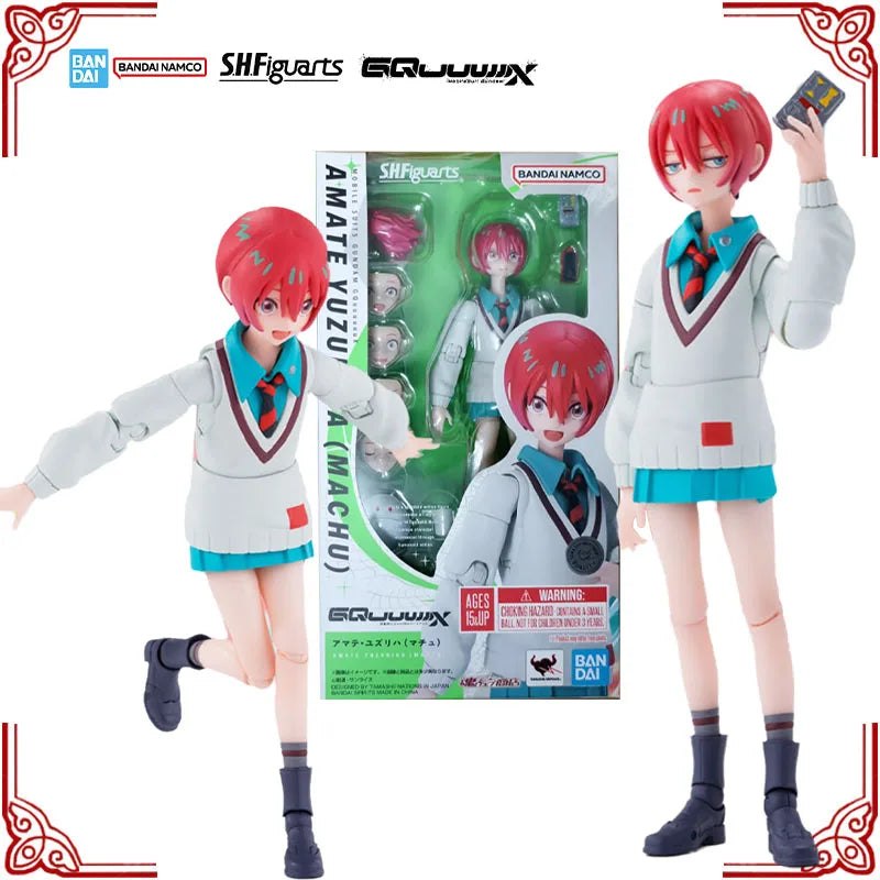 In Stock Genuine Bandai Gundam GQ Model Kit SHF Amate Yuzuriha Machu Anime Action Figure Collection Finished Mode Boy Toys Gifts