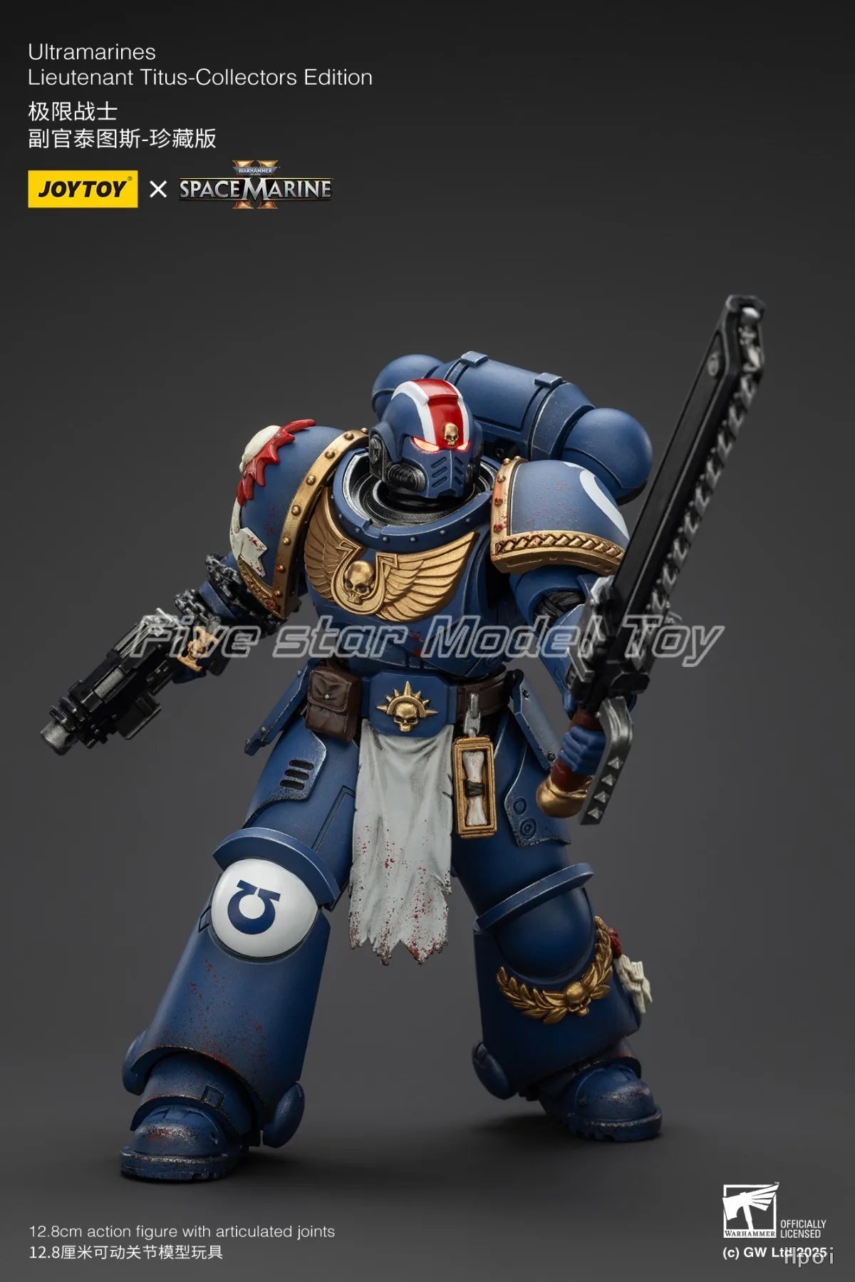 【In Stock】JOYTOY Warhammer 40K Ultramarines Lieutenant Titus-Collectors Edition 1/18 Action Figure Model Toys Gifts Collection