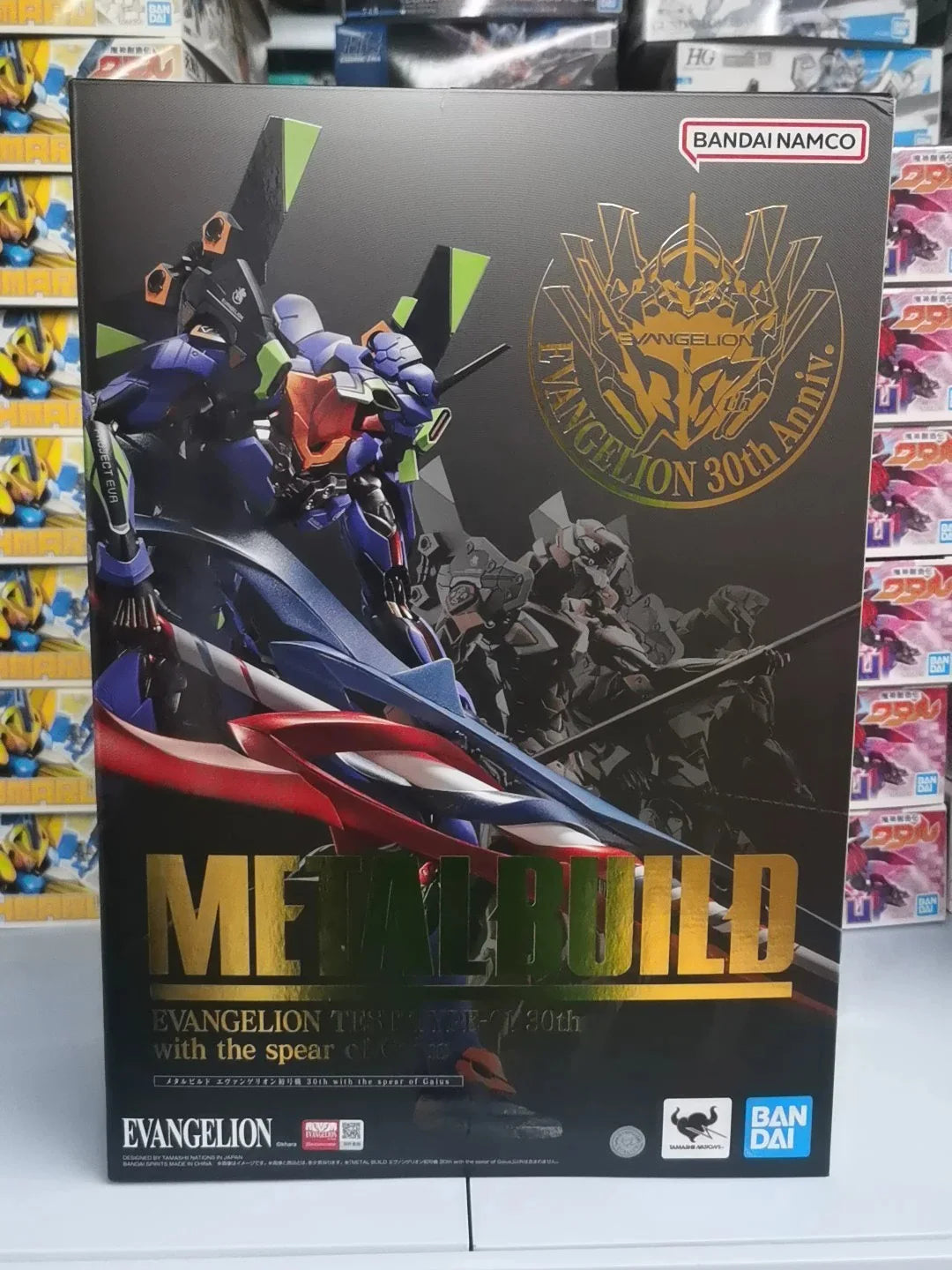 Bandai Evangelion series METAL BUILD Evangelion Unit 30th with the spear of Gaius Figures Anime Model Genuine Boxed Toy Gift