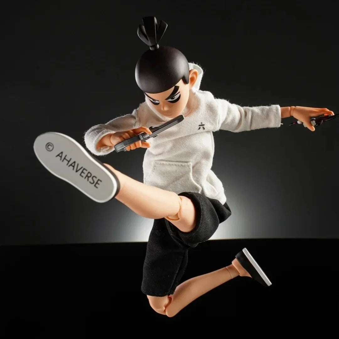 Gong Scissor Seven Action Figure Original Collectible Model Movable Joint Cloth Gown Set Desktop Decoration Toy Display Gift