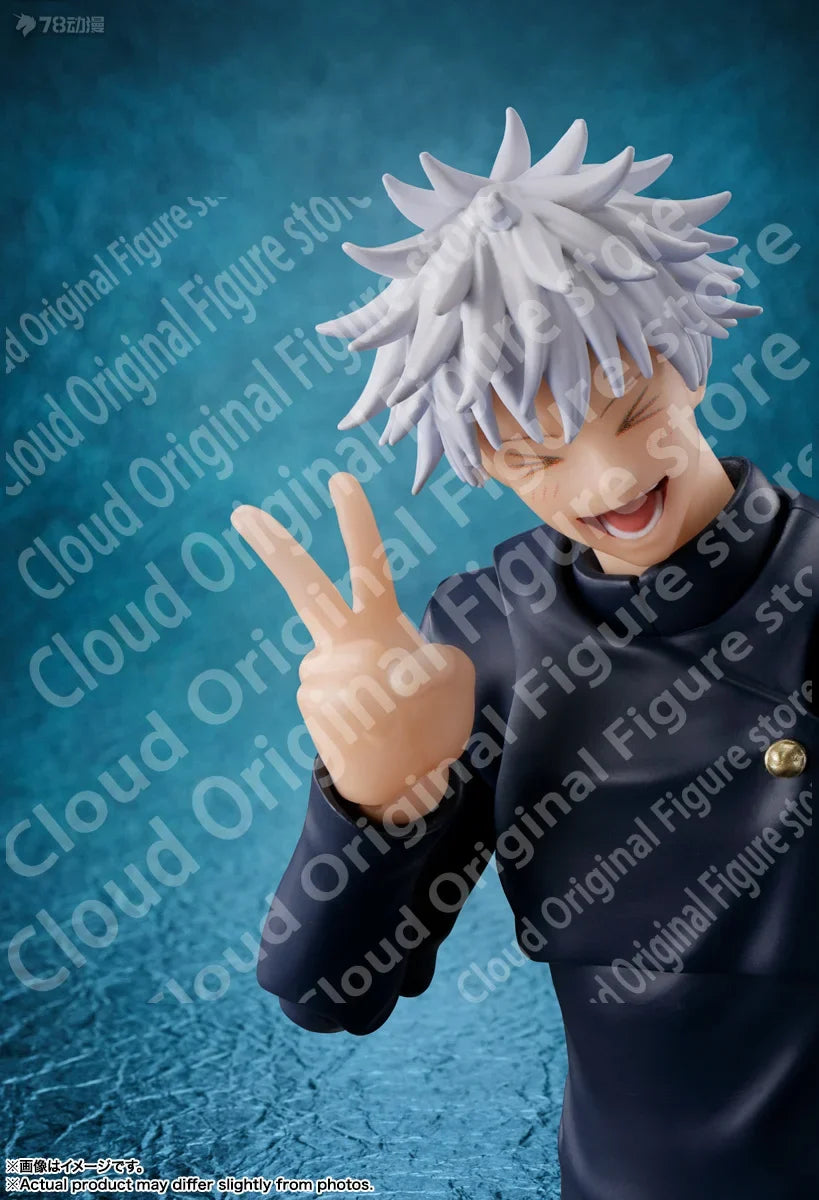 In Stock 100% Bandai SHF S.H.Figurats Jujutsu Kaisen Satoru Gojo High School Anime Action Figure Finished Model Toy Decoration