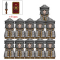 1PCS Medieval Military Rome War Action Figures Army Figures Building Blocks Helmet Weapons Accessories Kids for Toys Gifts