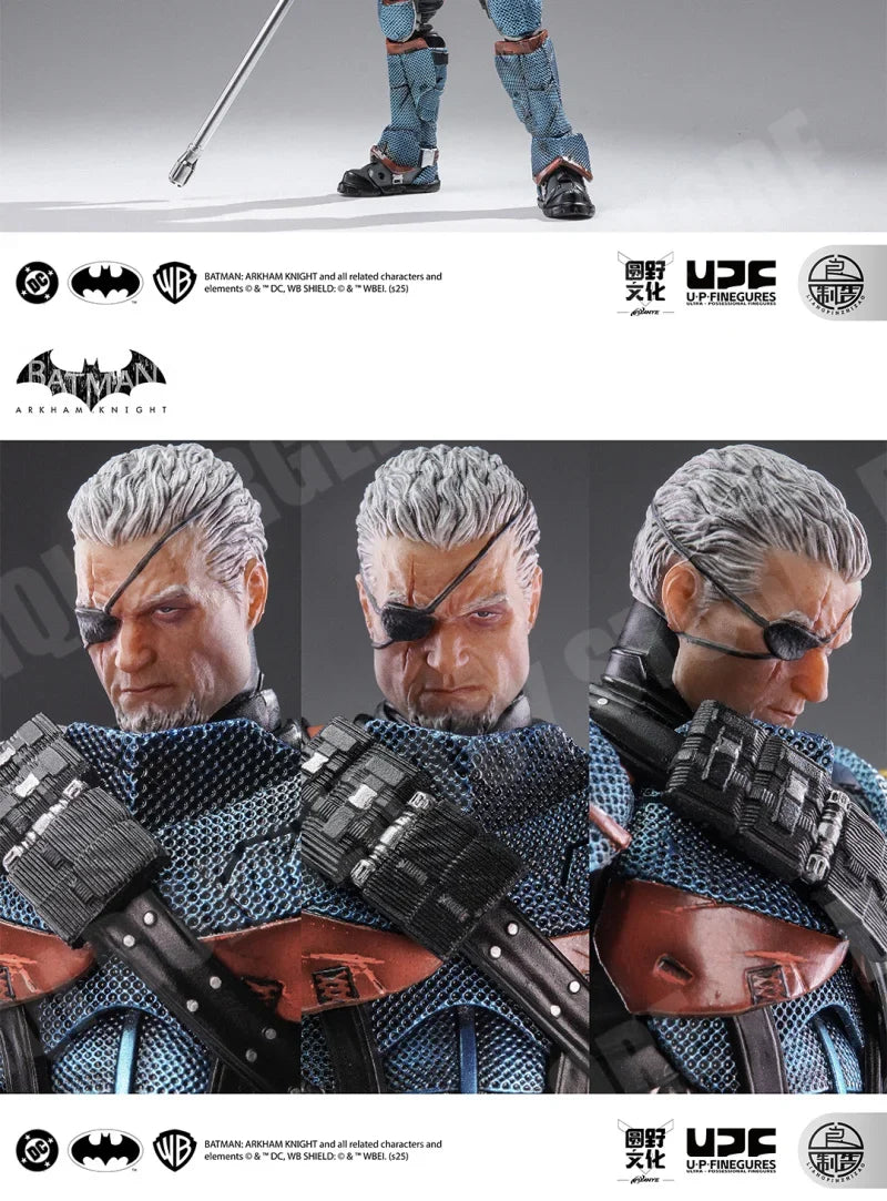 Original X U-P-Finegures Arkham Knight Deathstrok Action Figure V8.04 Suit Batman Figures 1/12 Colletion DC Multiverse Toy Gift