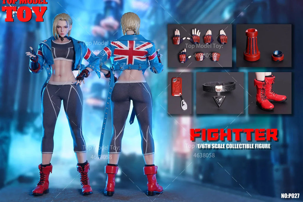 2025 Q3 PLAY TOY P027 1/6 Fighter weibliche Soldatin 12" Actionfigur Gliederpuppen bewegliche Augen Kopfmodell Ganzes Set für Sammler