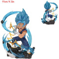 Q Version Dragon Ball Z Vegeta Figure Toys DBZ Vegetto Super Saiyan Cartoon Action Figurine PVC Collection Model Dolls Gifts Kid