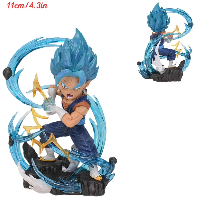 Q Version Dragon Ball Z Vegeta Figure Toys DBZ Vegetto Super Saiyan Cartoon Action Figurine PVC Collection Model Dolls Gifts Kid