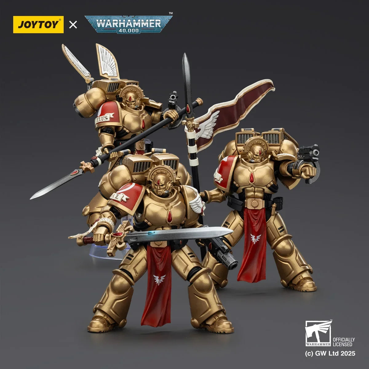 [Pre Order] JOYTOY 1/18 Action Figure Warhammer 40K Blood Angels Sanguinary Guard with Inferno Pistol and Encarmine Blade Toys