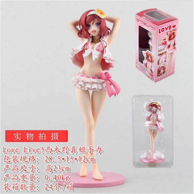 23cm Love Live! Maki Nishikino Swimsuit Ver Hentai Figure Pvc Sexy Girl Model Adult Toy Anime Action Dolls Collection Model Gift