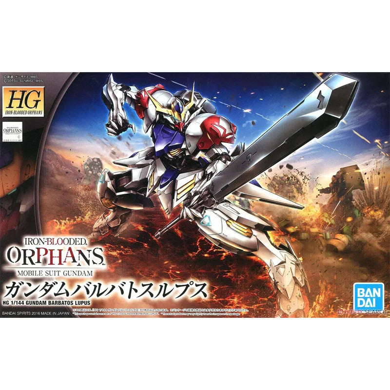 Bandai Original Genuine Figure Gundam Model Kit HG IBO 1/144 Gundam Barbatos Lupus Collection Model Action Figure for Toys Gifts