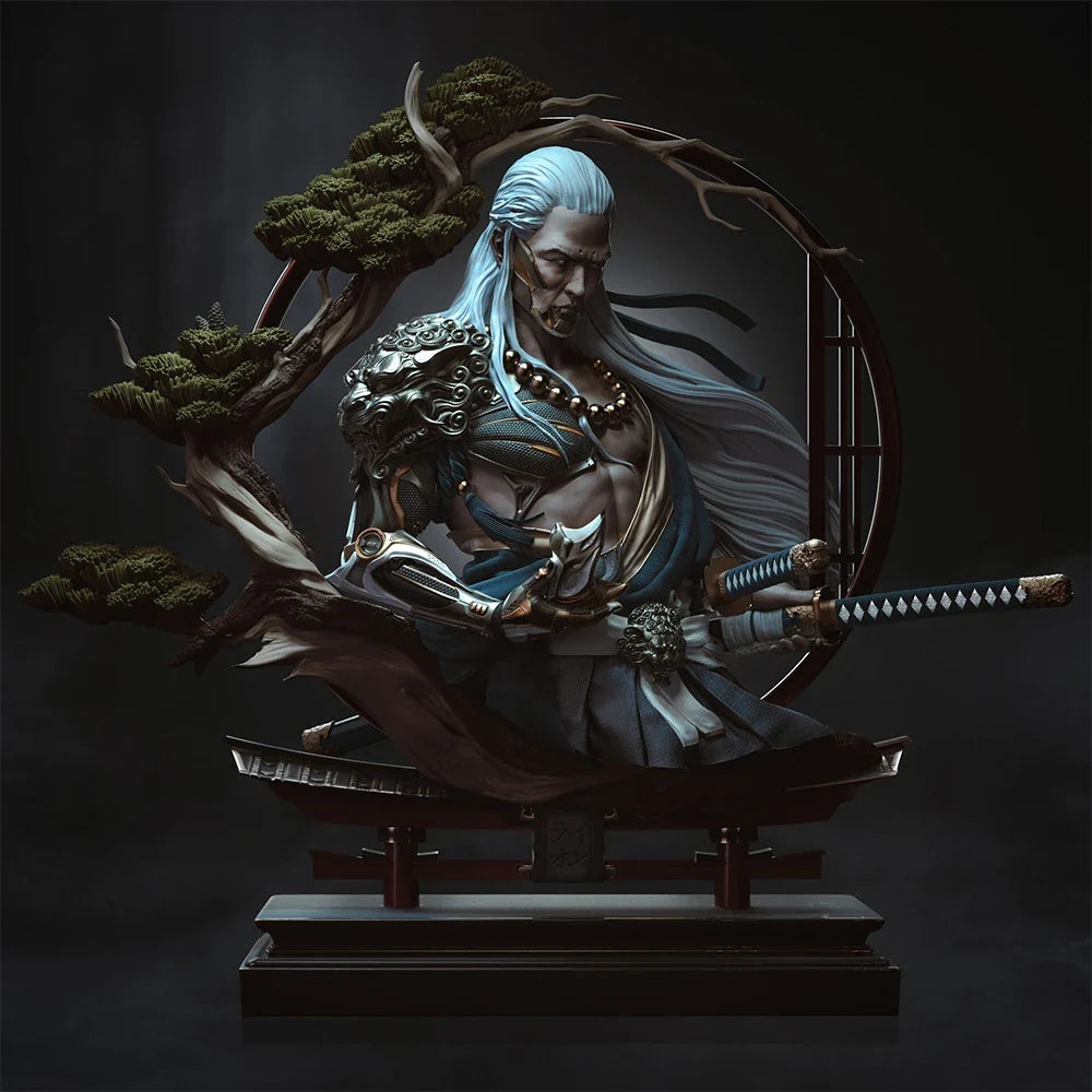 1/11 resin Half-length portrait figure model kit, fantasy theme, unassembled and unpainted GK