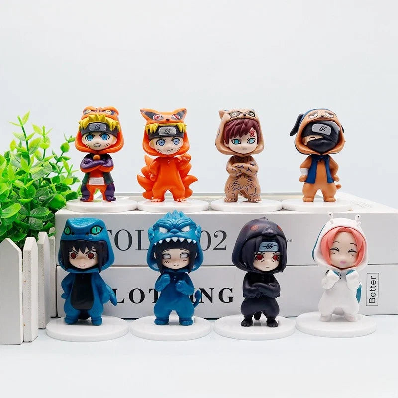 Bandai  Naruto Bnfigureq Pajamars Series Blind Box Action Figures Model Sasuke Kakashi Costume Design Decoration Gift Toy