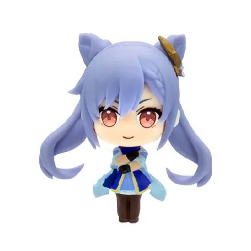 6Pcs/Set 8CM Anime Figure Q Version Game Genshin Impact Ke Qing Gan Yu You La Xiao Model Dolls Toy Gift Collect Ornaments PVC
