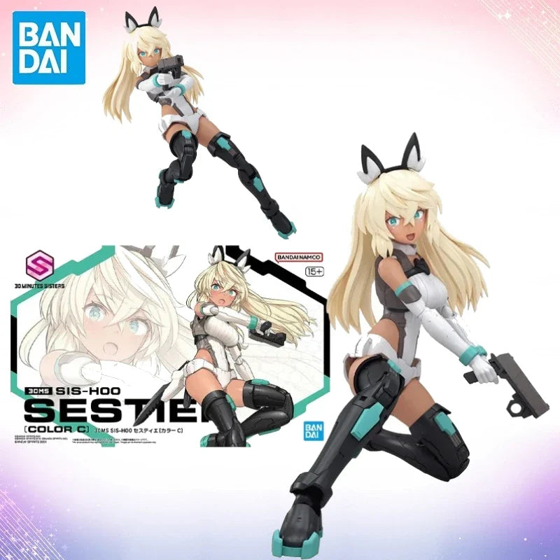 Bandai Original Genuine Figure 30 Minutes Sisters Model Kit 30MS SIS-Y00 Sestieh Color C Collection Action Toys Toy Gifts Stock
