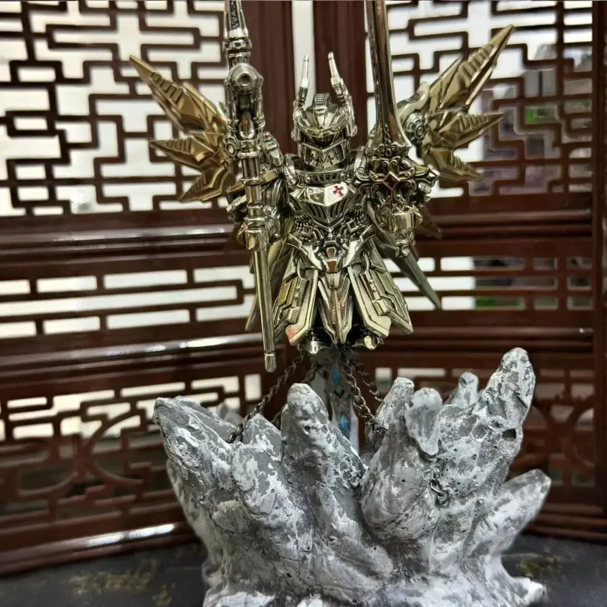 Magnetic Detachable Mech Arbiter Armor Seraph Knights Templar MOC Building Blocks Delicate Metal Figurine Ornament Bricks Toys