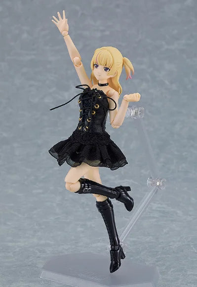 【FS】 Original Max Factory figma 581 Female Body (Yuki) Black Bodycon Dress Figure Model Toys Gifts Collection