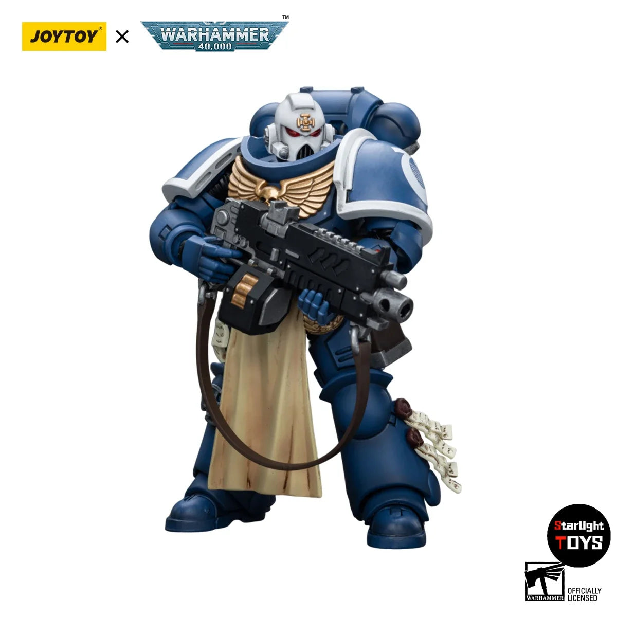 JOYTOY 1/18 Action Figure Warhammer 40K Ultramarines Sternguard Veteran with Auto Bolt Rifle Model Toy