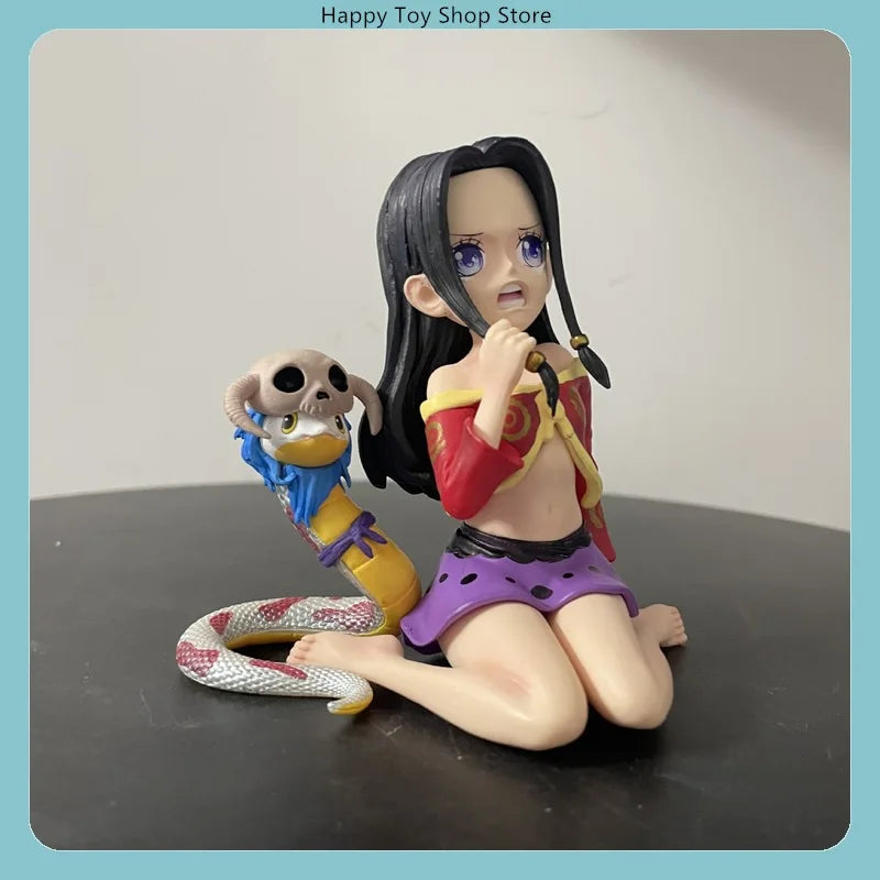 Cute Version One Piece Boa Hancock Childhood Little Empress Super Cute Snake Princess Anime Figure Desktop Car Ornament