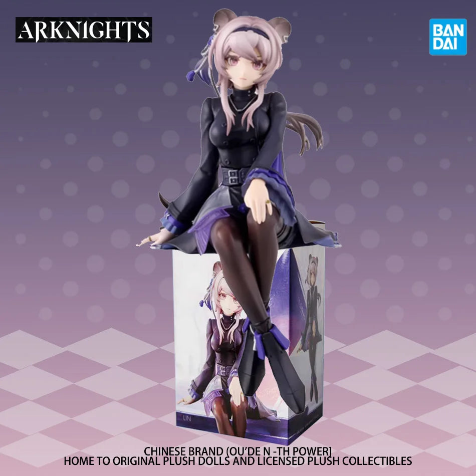 Original bandai Noodle Stopper Figure Arknights Lin Anime Action Figures Model Toy Action Figurine PVC Toys Toys Collection