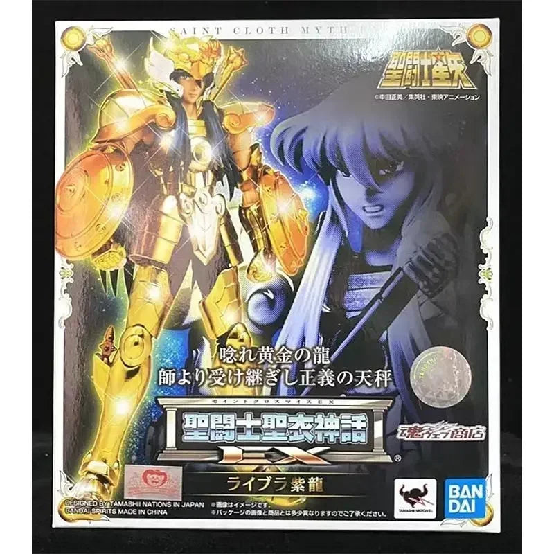 BANDAI in Stock Saint Seiya Saint Cloth Myth Golden Front Libra Purple Dragon Collectible Model Decoration Action Figure Toy
