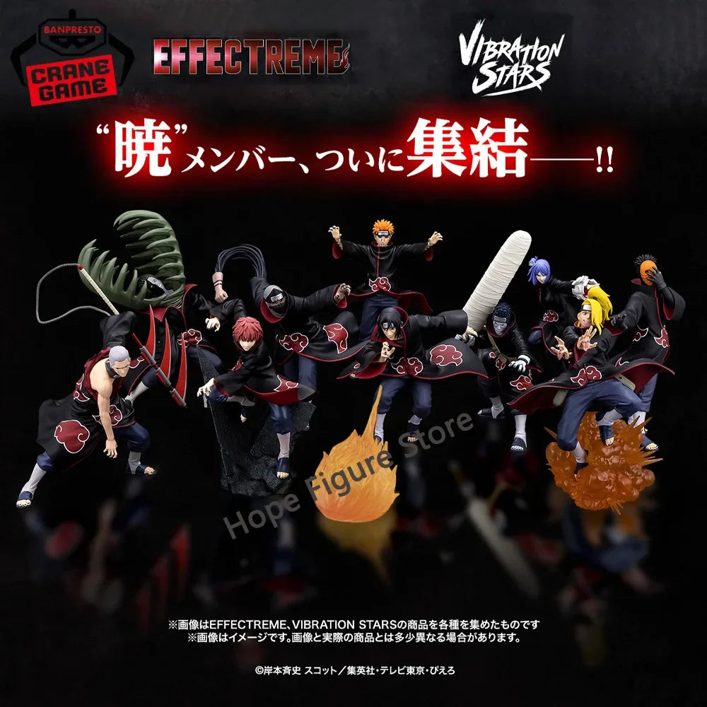 In Stock Original BANPRESTO AKATSUKI Pain Zetsu Konan Tobi Hidan Deidara Sasori Kakuzu Itachi Figure Anime Model Genuine Toy
