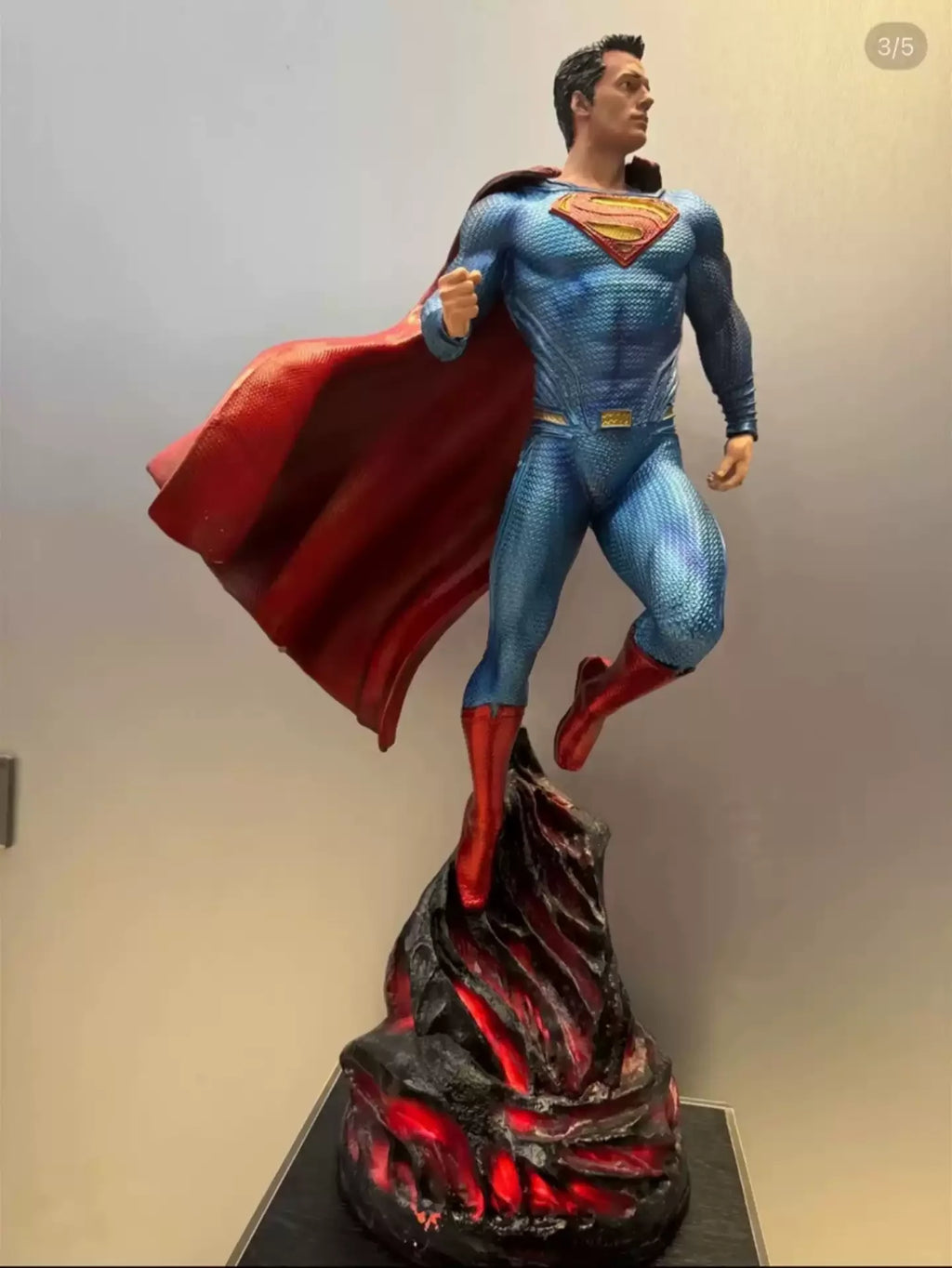70cm Justice League Figure Superman Extremely Large Standing Posture  Light-Up Anime Model Collection Desktop Ornament  Best Toy