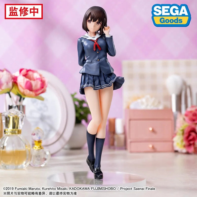 Original Sega Anime Toy Saekano: How To Raise A Born Girlfriend Megumi Kato Jk Girl Uniform Figure Model Desktop Ornament Toy