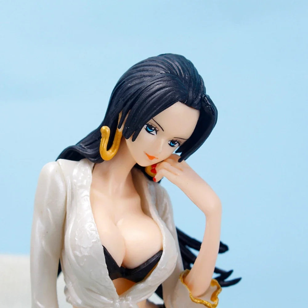 11CM Anime One Piece Boa·Hancock Figure GLITTER＆GLAMOURS Sitting Position Swimsuit Model Toy Gift Collection Action Figure PVC
