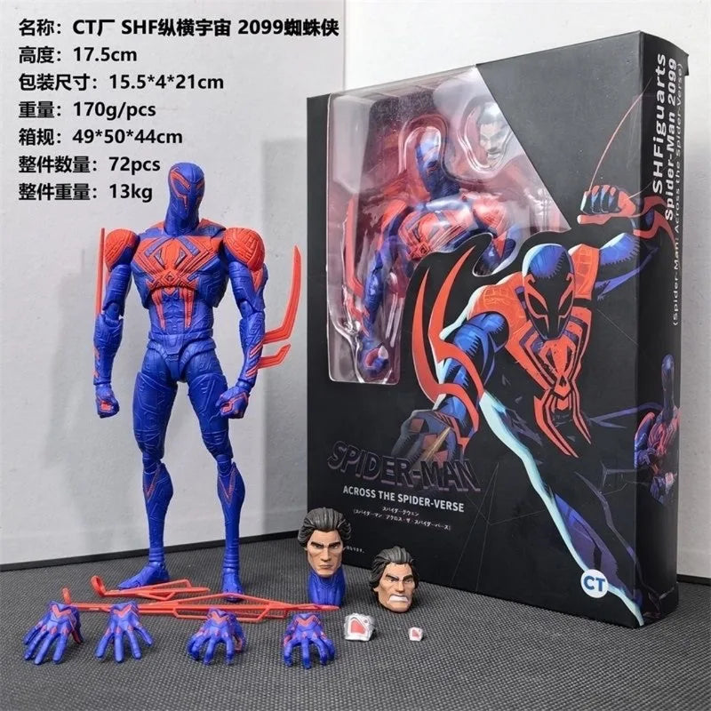 Ct Factory Toys Parallel Universe Shf Punk Spider-Man Action Figure Model Anime Peripheral Character Model Children’S Toys
