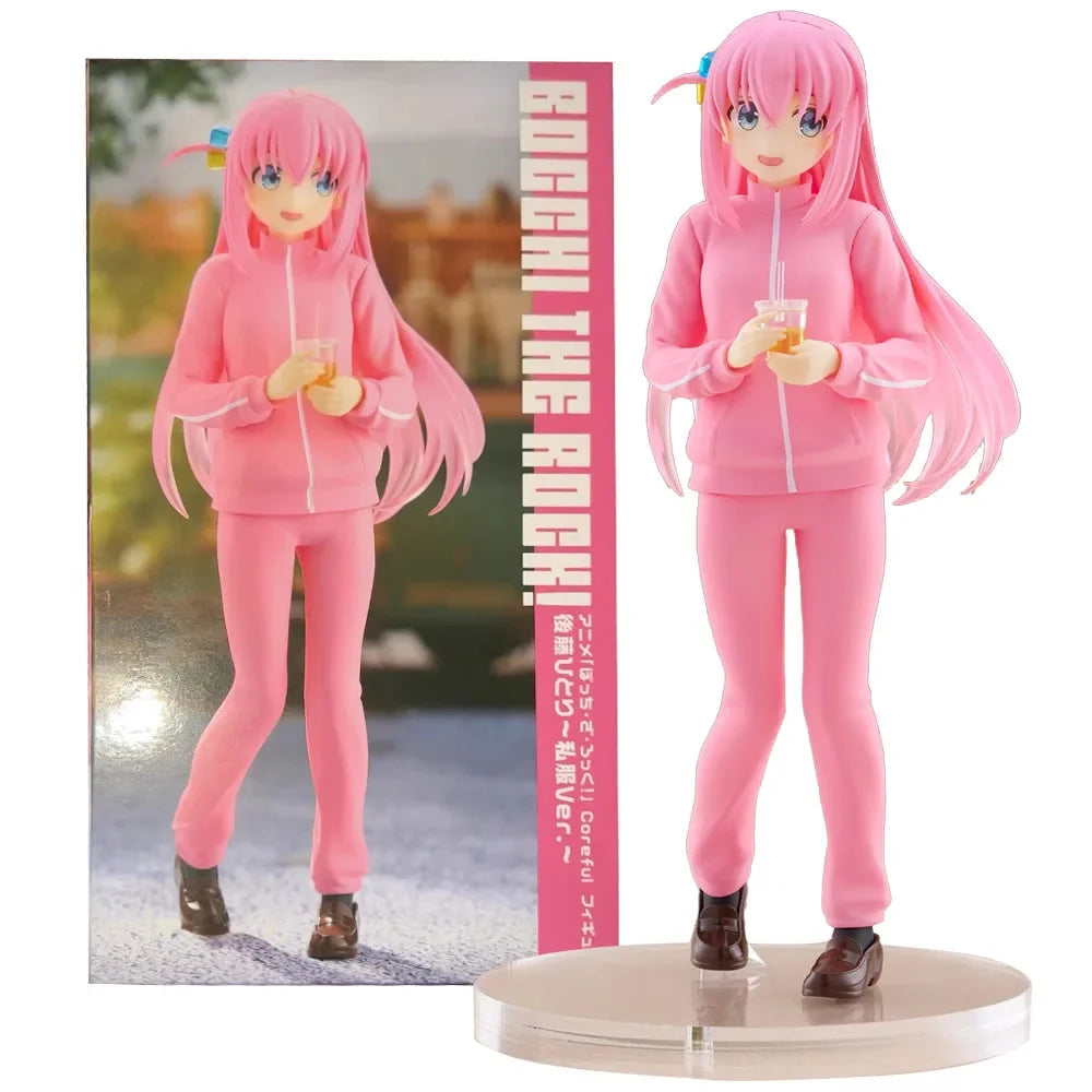 18cm BOCCHI THE ROCK Anime Figure Gotoh Hitori ActionFace Changeable Guitarist Girl  Desktop×Decorate Collections Model Doll Toy