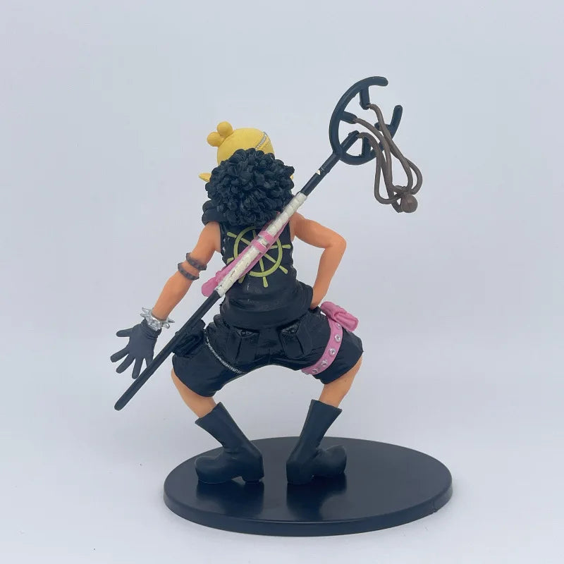 12cm Cartoon Anime One Piece Ussop PVC Action Figure Collection Handmade Model Car Desktop Decoration Kids Charm Toys Gift