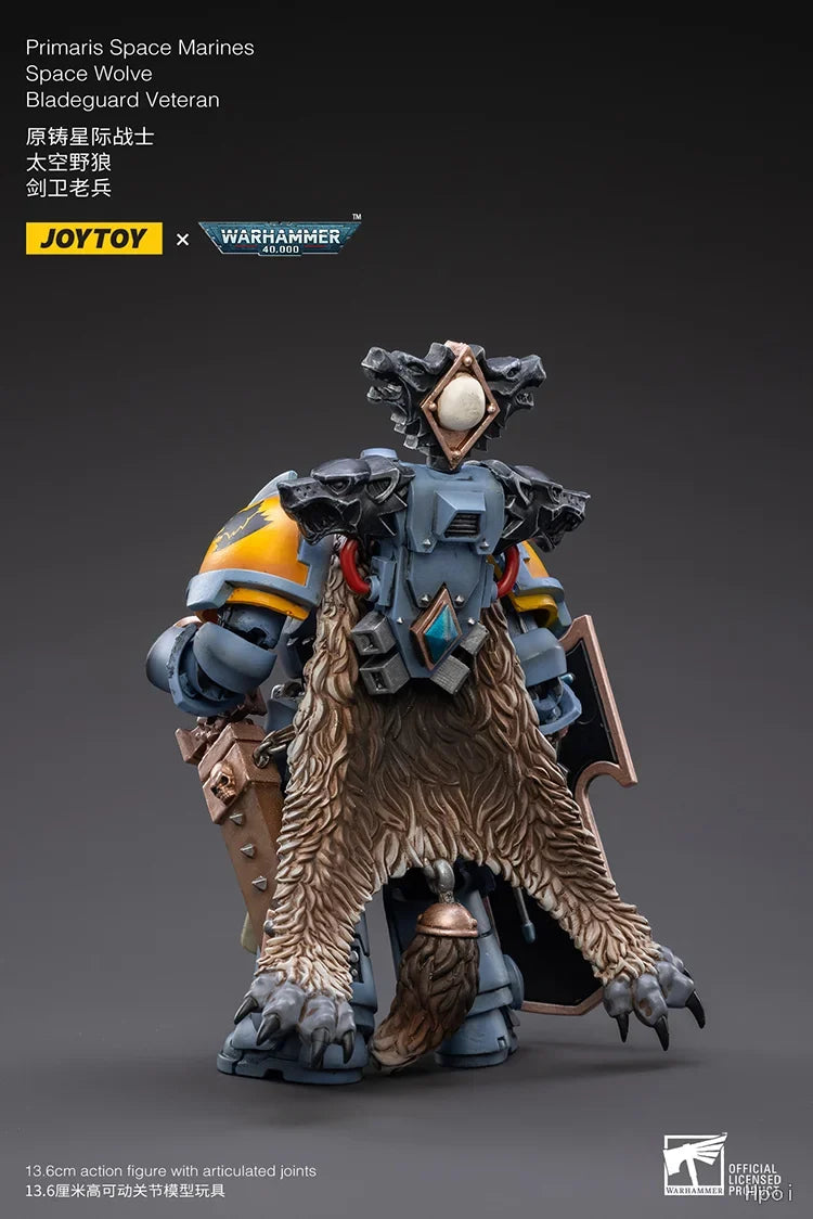 In Stock Original JOYTOY Warhammer 40K Pmaris Space Marines Space Wolve Bladeguard Veteran Figures Model Action Figure Toys