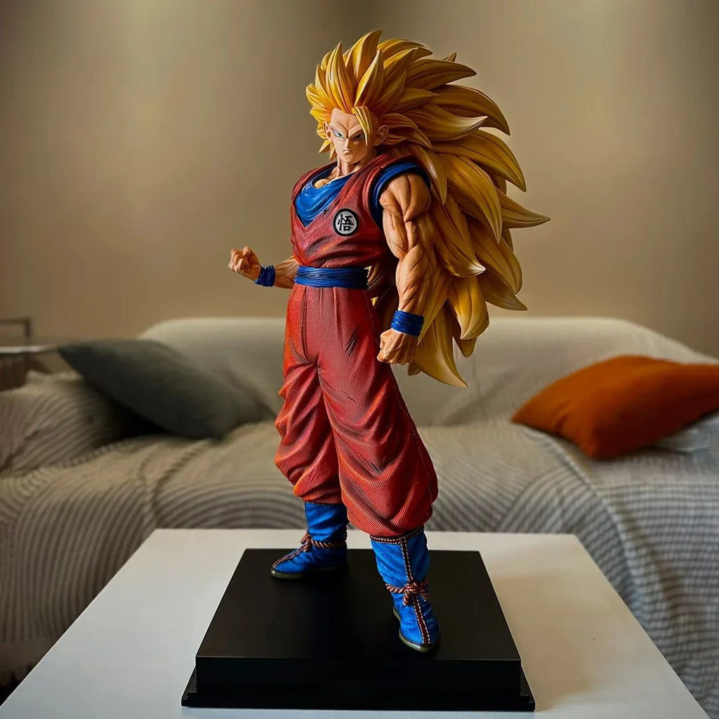 54cm/21.26inch Dragon Ball Z Son Goku Ssj3 Figure Super Saiyan Goku Action Figures JT Statue Collection Model Toys Gifts