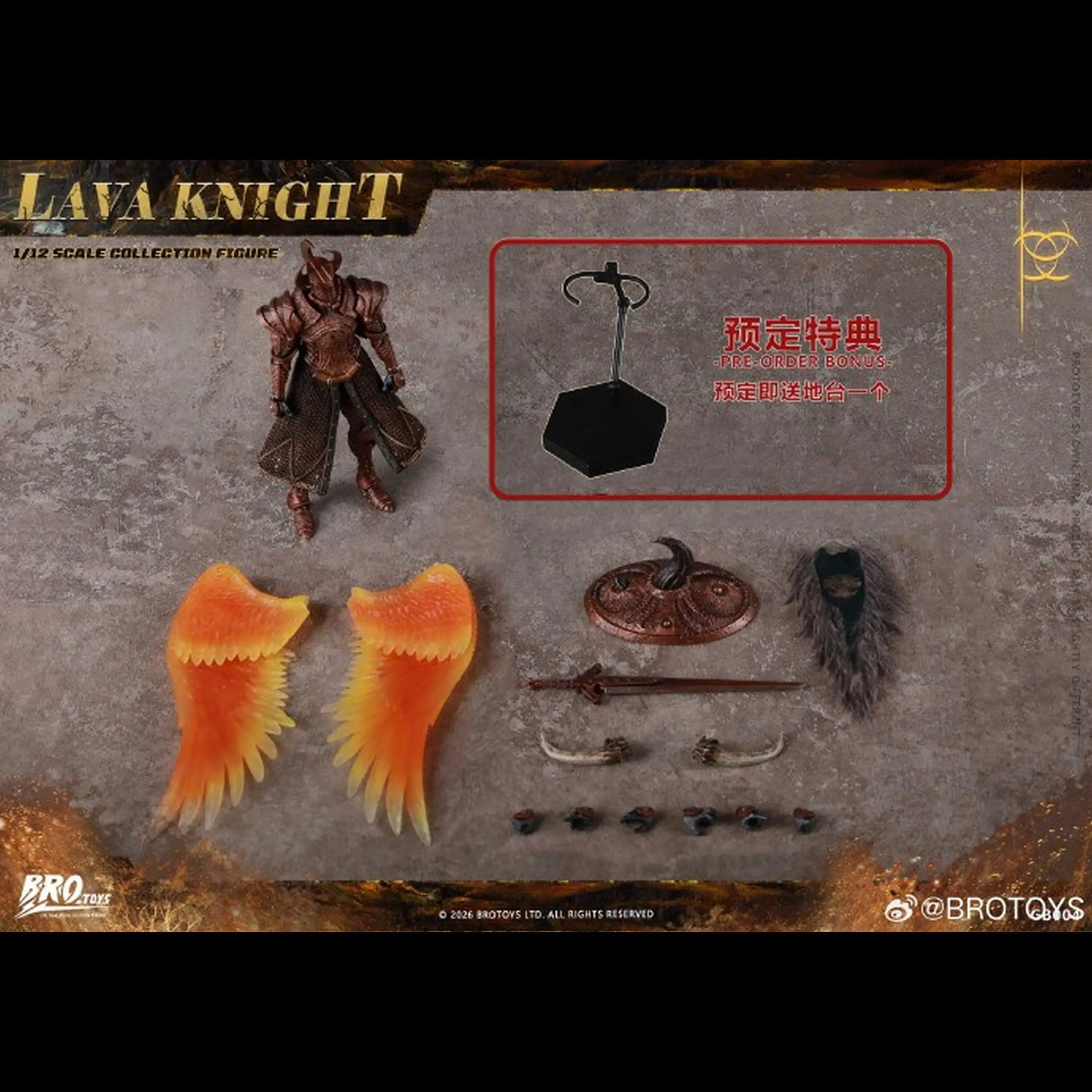 BROTOYS 1/12 Lava Knight Actionfigur Hochwertige Geschenk-Sammlung
