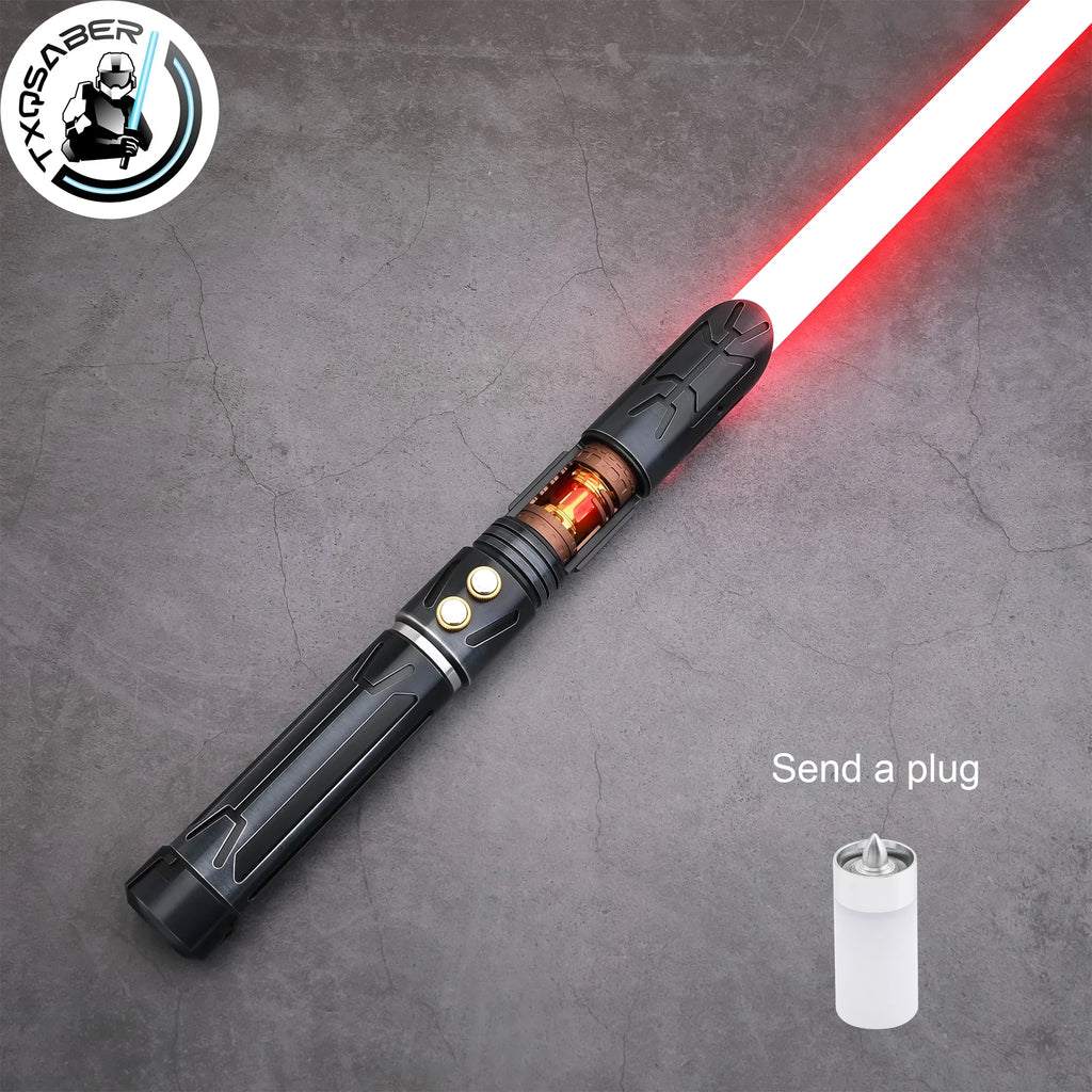 TXQSABER Lightsaber Dark Hunter Laser Sword Smooth Swing Blaster FOC Metal Hilt Heavy Dueling Lightsaber for Adult Cosplay Toys