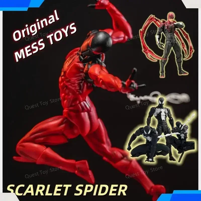HEISS-NEU Mess Toys Superior Spider-Man Figur Modell PVC Schwarz Rot Spider Man Spielzeug Sammeln KO Action-Puppen Für Sammlergeschenk