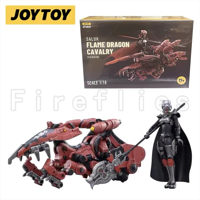 1/18 JOYTOY Actionfigur Transformation Mecha Saluk Flammen-Drachen-Kavallerie Karmin Anime Modell Spielzeug Geschenk