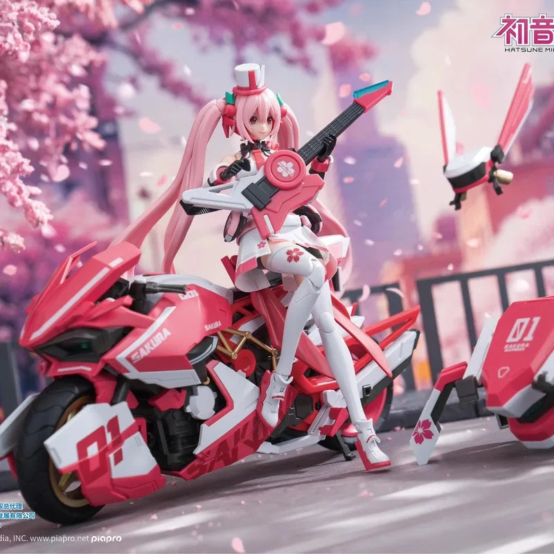 Hatsune Miku Assembly Model Pink Miku Action Figures Cherry Original Soskill 68001 Anime Girl Doll Customized Toy Gifts