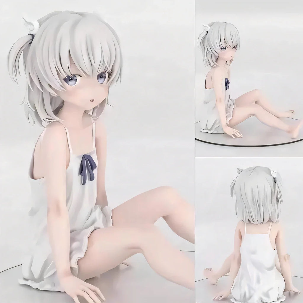 Cute Anime Girl Figure True White Desktop Model Car Decoration Cuter Case PVC Model Collectible Toy from Japan for Adults
