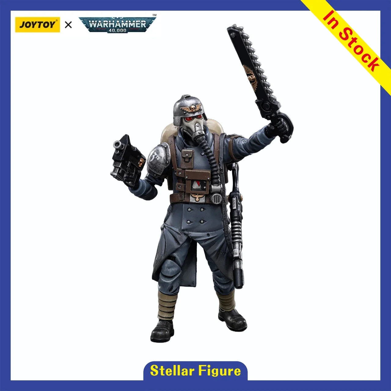 【SF】JOYTOY 1/18 Actionfigur Warhammer 40K Astra Militarum Death Korps of Krieg Veteranen-Squad Sergeant Prime Modell Spielzeug Geschenk