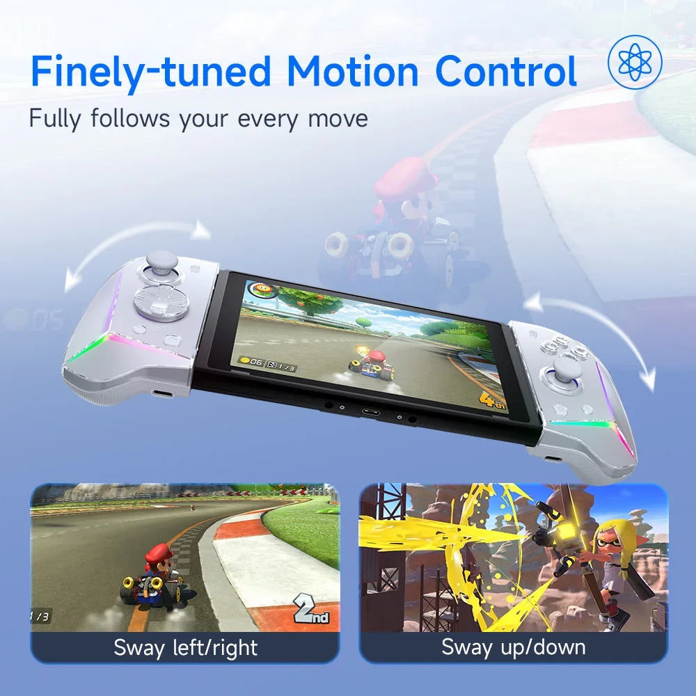EasySMX S15 L/R Joypad Wireless RGB Controller Compatible with Nintendo Switch/OLED, Gyroscop, Amiibo, Hall Effect, For Pokemon
