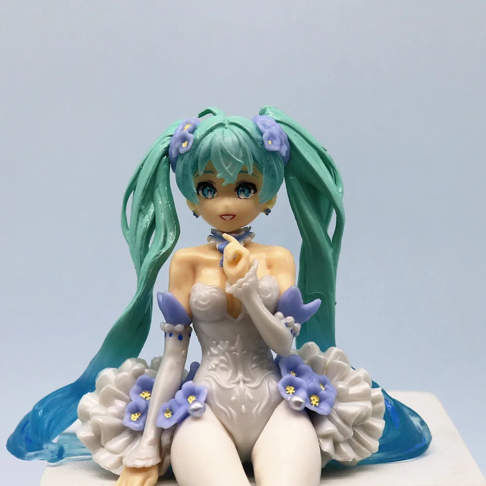 15cm Hatsune Miku Anime Figures Fairy Flower Spirit Kawaii Pink Butterfly Fairy Girl Action Figure PVC Model Doll Toys Gift
